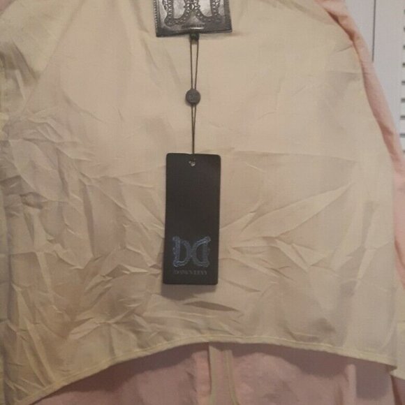 DAWN LEVY DESIGNS ladies trench coat shade HUE light pink coastal chic XL - Picture 6 of 10